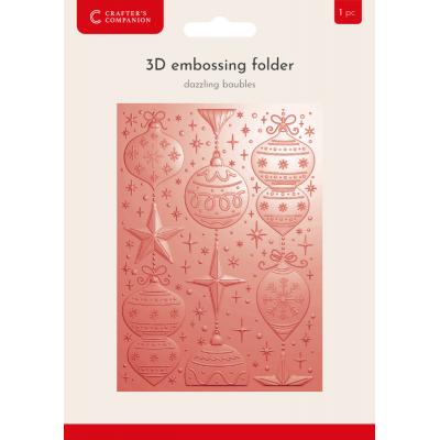 Crafter's Companion Christmas 3D Embossing Folder - Dazzling Baubles